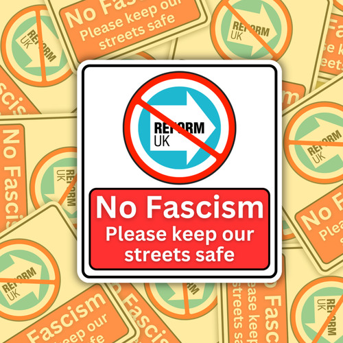 Adesivo vinile fascism - adesivo, in