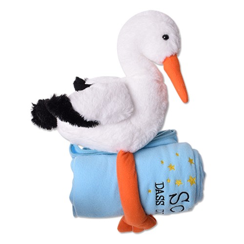 Cicogna peluche nascita - peluche,