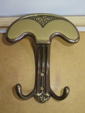 Vecchio APPENDIABITI vintage d epoca in ottone bronzo attaccapanni per cappello