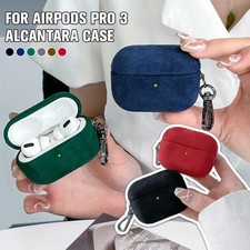 Custodia in pelle scamosciata per AirPods Pro 3 fatta a mano custodia completa -