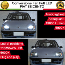 KIT FARI A LED PER FIAT SEICENTO 600 ANABBAGLIANTI ABBAGLIANTI + POSIZIONE 6000K