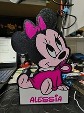 lampada  personalizzata con nome idea regalo minnie spiderman masha 