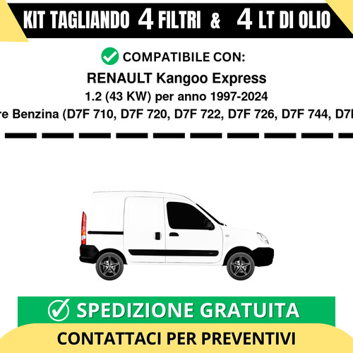 Tagliando per renault kangoo - per,