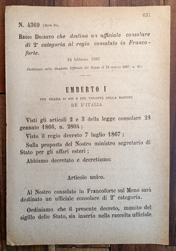 Italia 1887 regio - 1887,
