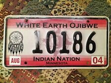 Targa Americana Originale Tribù Indiana White Earth Ojibwe Minnesota
