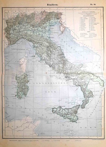 Carta geografica antica italia - carta,