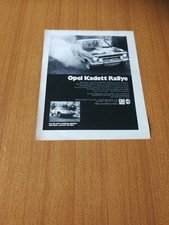 1969 OPEL KADETT RALLY GT VINTAGE PUBBLICITA AD EPOCA
