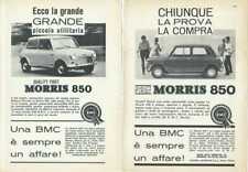 2 vecchie pagine pubblicitarie MORRIS 850 BMC (mini minor) - 1962
