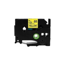 Nastro Compatibile Brother TZE-611 TZE611 6mm 8 metri Nero su Giallo