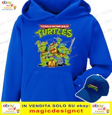 TARTARUGHE NINJA TEENAGE mutant turtles FELPA BAMBINO CAPPUCCIO cappellino regal