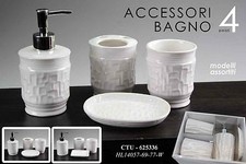 SET 4 PZ ACCESSORI BAGNO IN