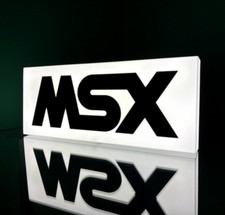 Lampada Insegna Targa Luminosa Lightbox Led Usb C MSX Computer LOGO 3d