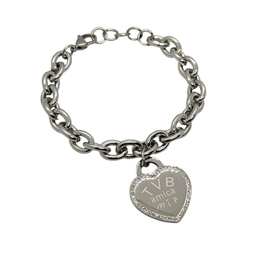 Bracciale donna acciaio - acciaio, cuore