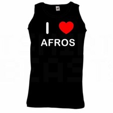 Afros I Love Gilet Cuore Adulto Girocollo Gilet Palestra Atletica