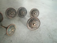 10 Pomelli per ante o cassetti in ottone in stile 10 pz x 2 misure