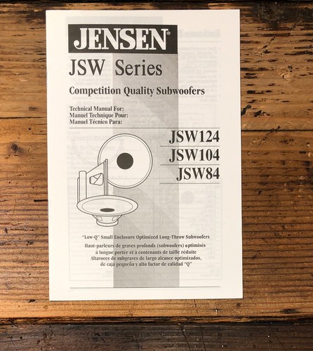 Jensen jsw124 jsw104 - jensen,