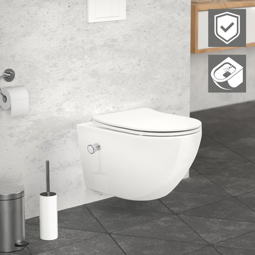 Sospeso muro bianco - wc,