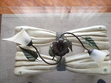 Applique da parete struttura in ferro colore bronzo lavorato e dipinto a mano