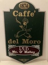 Cartello Insegna Bifacciale Metallo Bar Pub Caffè Del Moro