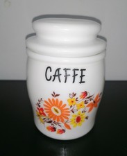 Barattolo Caffè In Arcopal Con Decoro Floreale