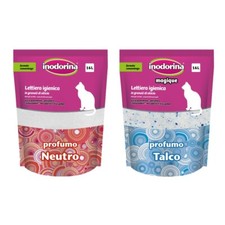 Inodorina Lettiera in Silicio per Gatti Lettiera Antibatterica Naturale 16 L