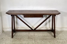 ANTICO SCRITTOIO FRATINO CONSOLLE 1800 LEGNO NOCE SCRIVANIA TAVOLO CAPRETTA