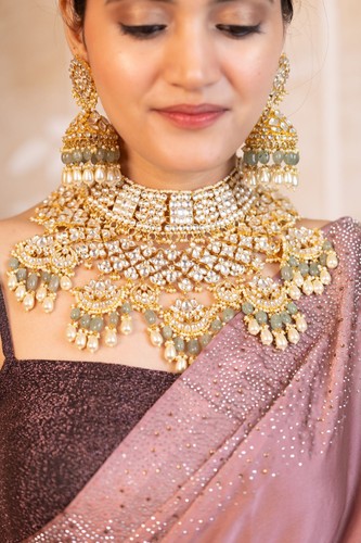 Set collana sposa kundan - collana,
