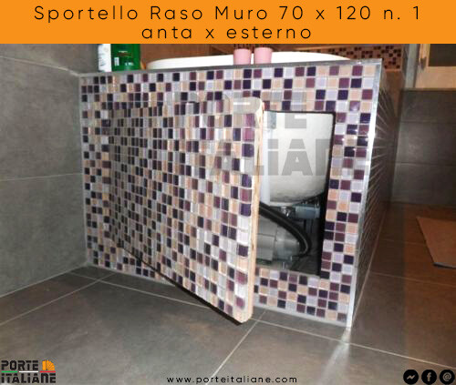 Sportello raso muro 120 - x,