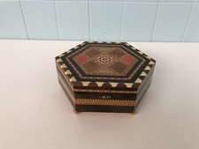 Scatola Vintage Portagioie In Legno Laccato Anni 60 Con Carillon