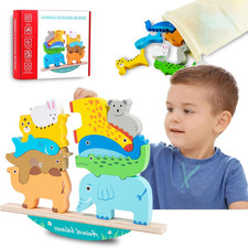 Giochi Legno per Bambini 2-6 Anni, Costruzioni Montessori, Giochi Educativi Anim