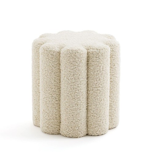 Sgabello bouclé decorativo - sgabello,
