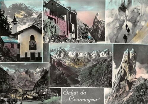 Cartolina courmayeur vedute - cartolina,