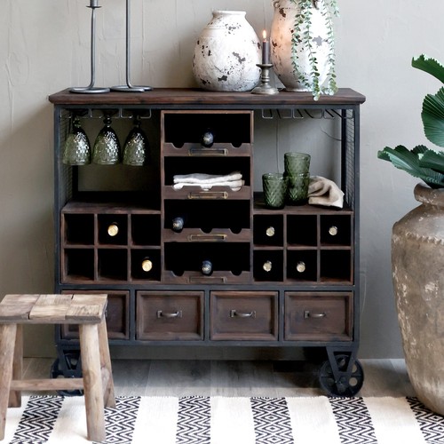 Carrello antico chic scaffale