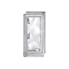 VETROCEMENTO VETROMATTONE MATTONE IN VETRO ONDULATO TRASPARENTE 19X9X8 CM.