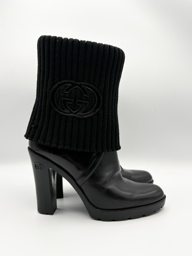 Stivaletti gucci pelle nera - gucci,