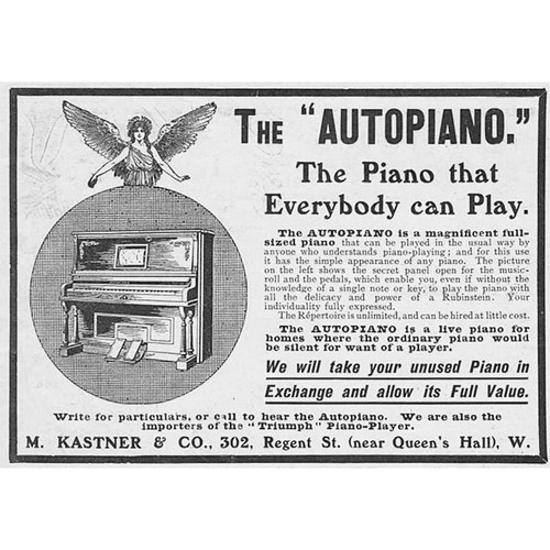 Autopianoforte pubblicità - l'autopianoforte,