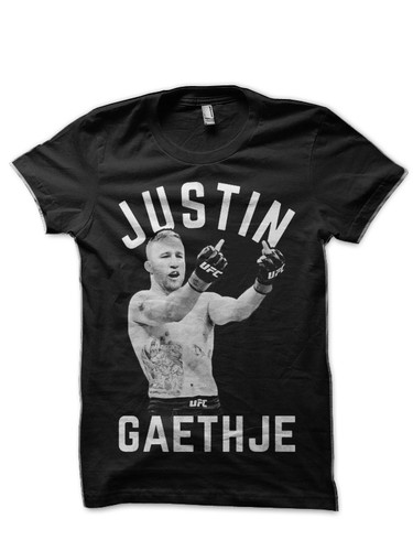 Shirt nera justin gaethje - t-shirt,