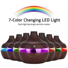 Umidificatore LED Grani Legno Aroma Diffusore Oli Essenziali Purificatore Aria Ultrasuoni
