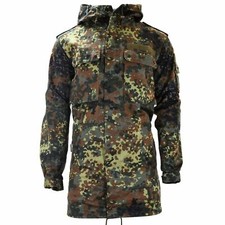 Giacca da campo originale esercito tedesco parka edizione militare con cappuccio Flecktarn combat 