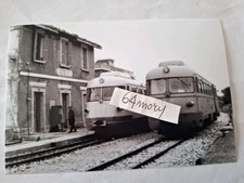 Fotografia Ferrovie Sarde Incrocio di due Automotrici della FCS  20 Marzo 1971 