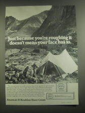 1984 Noxzema Brushless Shave Cream Ad - Just because you're roughing it