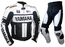Tuta pelle moto corsa Yamaha
