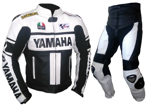 Tuta pelle moto corsa yamaha - pelle,