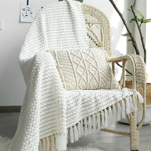 Coperta chenille con - in,
