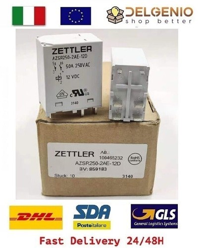 Relè zettler azsr250 2ae - zettler, azsr250-2ae-12d