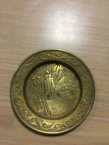 Piattino ottone souvenir palme