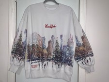 Felpa in pile Abercrombie & Fitch New York Central Park S small unisex nuova con etichetta