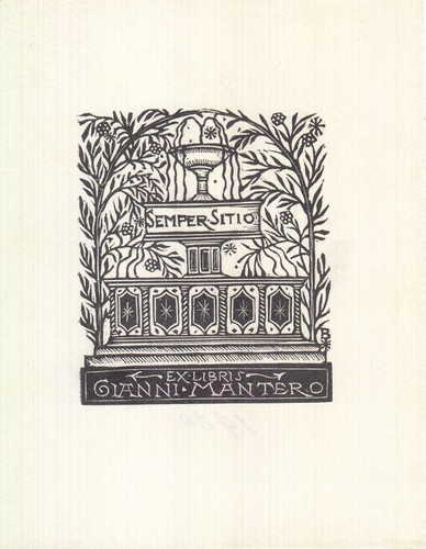 Exlibris bookplate incisione - exlibris,
