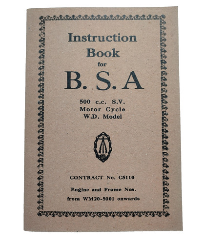 Bsa m20 libretto istruzioni - m20,