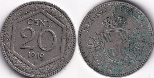 Centesimi 1919 italie - 20,